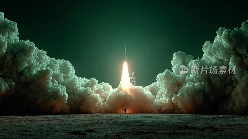 火箭发射升空场景