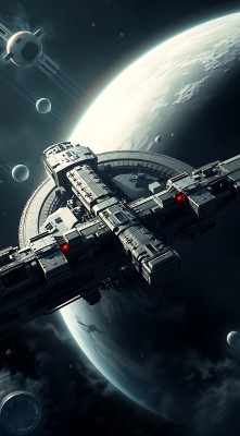 星际飞船环绕地球探索未知宇宙 星际飞船环绕地球探索未知宇宙