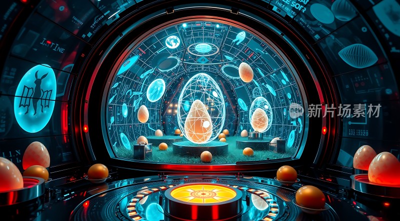 未来科技实验室神秘蛋形装置