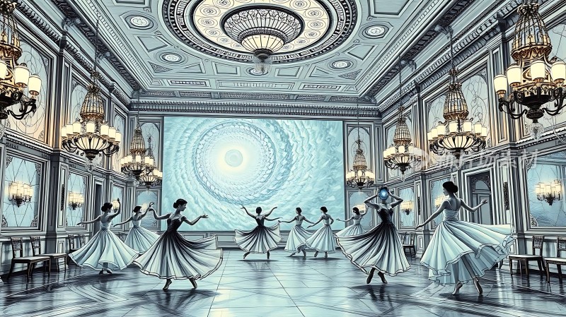 旋转的舞者与华丽的宫殿