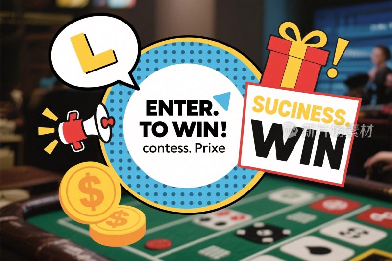 赌场促销赢奖品插画