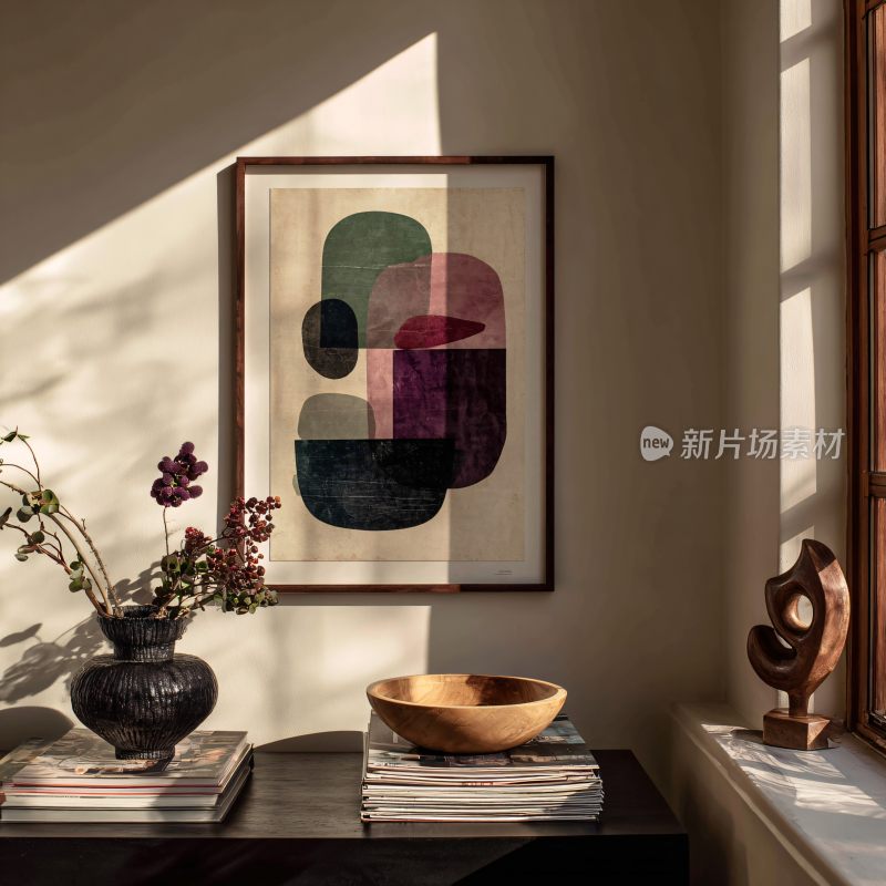 室内装饰画与摆件场景