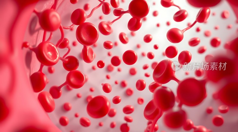 红色血细胞在血管中流动