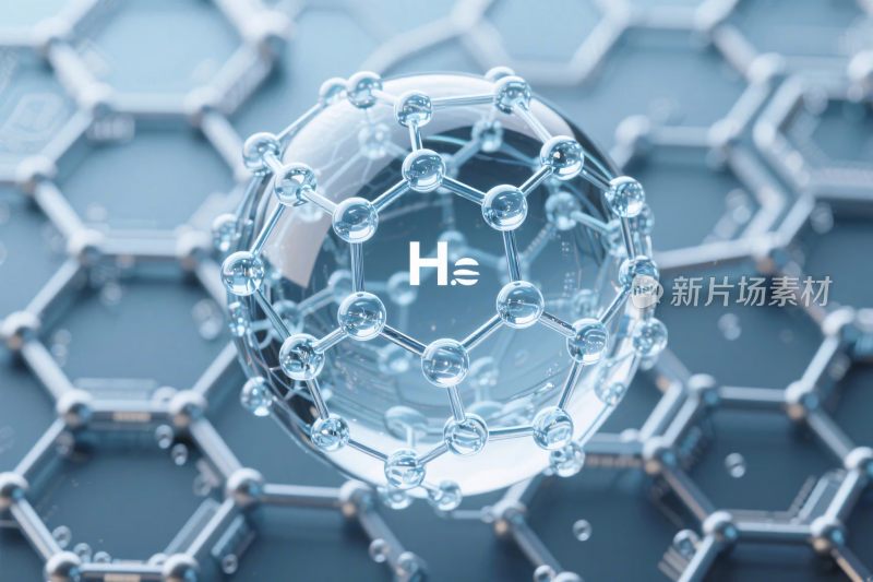 分子结构科学插画