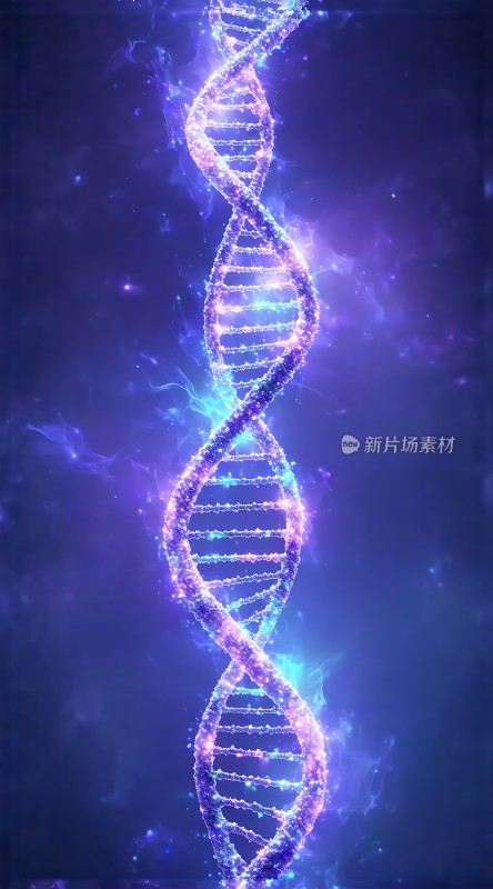紫色DNA螺旋结构