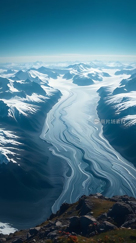 冰川之谷雪域风光