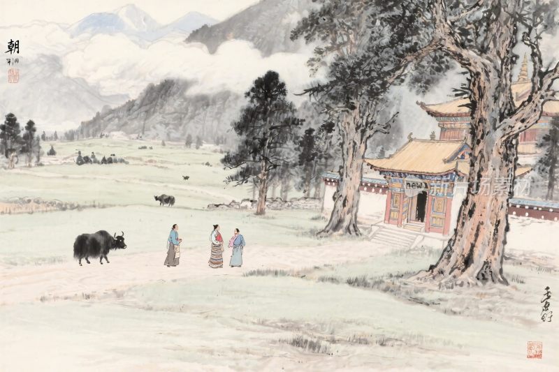 传统山水人物画