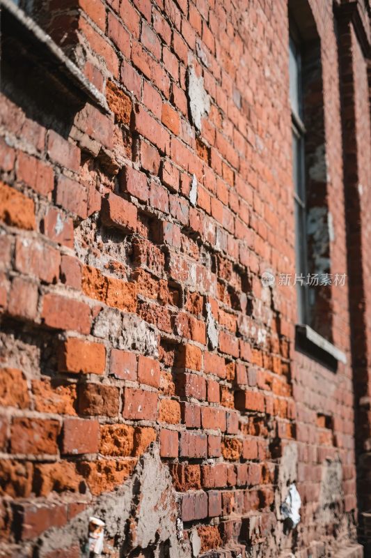 老旧红砖墙墙面