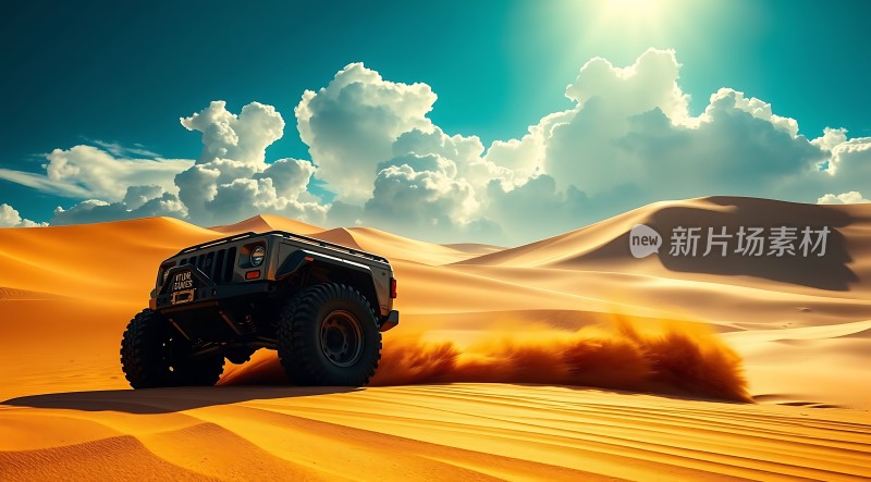 沙漠越野阳光下的冒险之旅