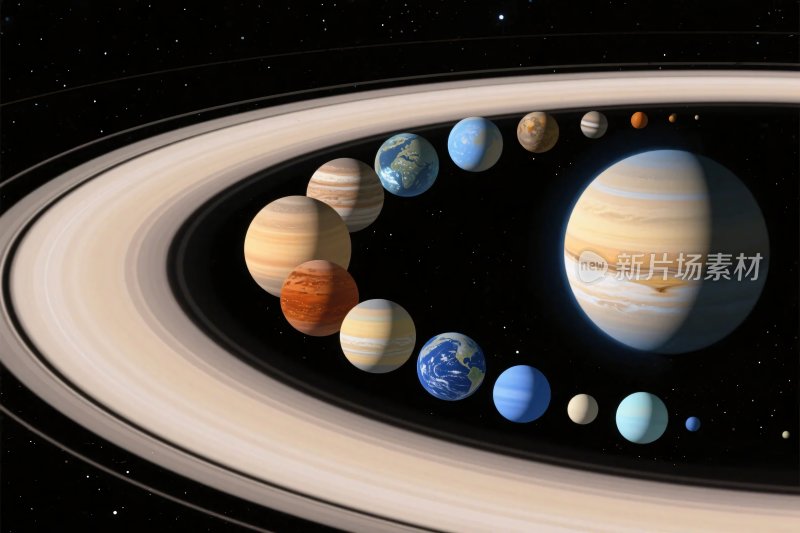 太阳系行星排列图