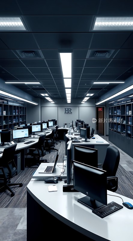 现代办公环境整洁明亮的工作空间