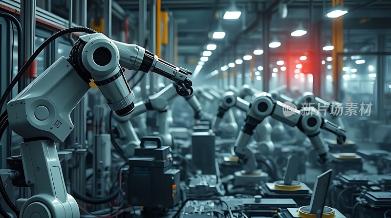 智能工厂机器人生产线高效运作
