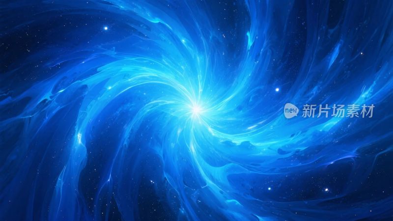 蓝色能量漩涡光效