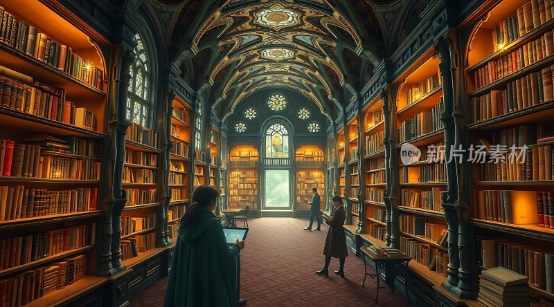 神秘图书馆里的智慧之光