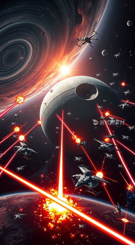 太空激战星际飞船与黑洞的对决
