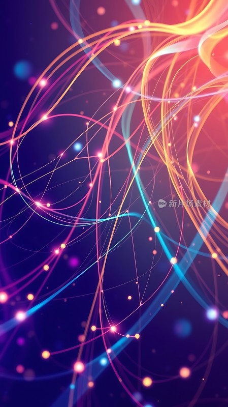 彩色光束交织的梦幻世界