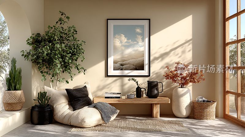 温馨简约风室内角落装饰