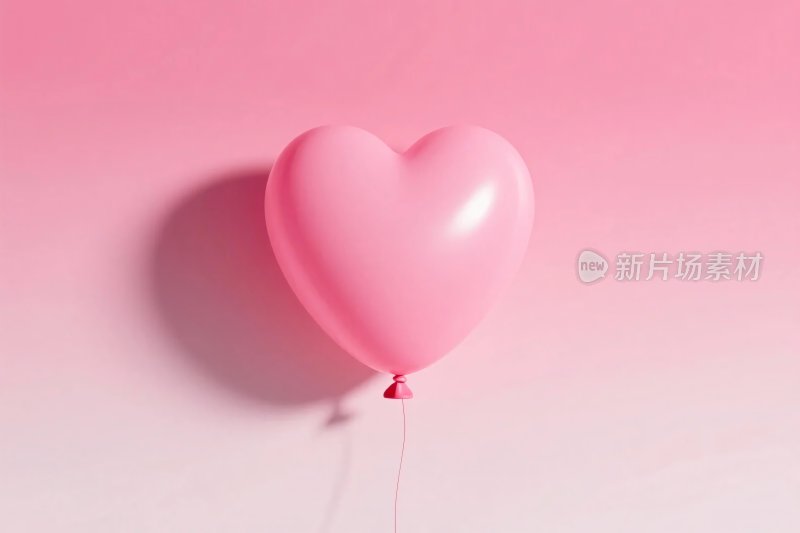 爱心气球装饰粉色背景