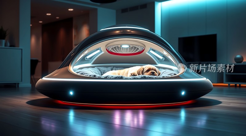 未来感狗狗睡眠舱科技与舒适的完美结合！