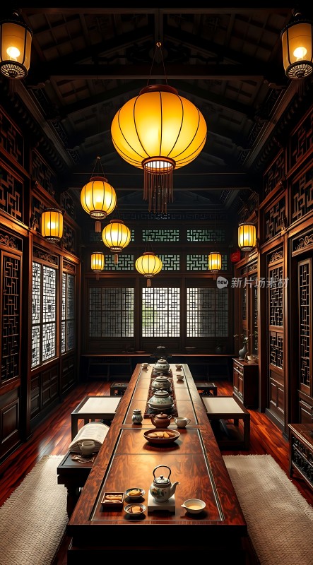 古色古香茶室雅集