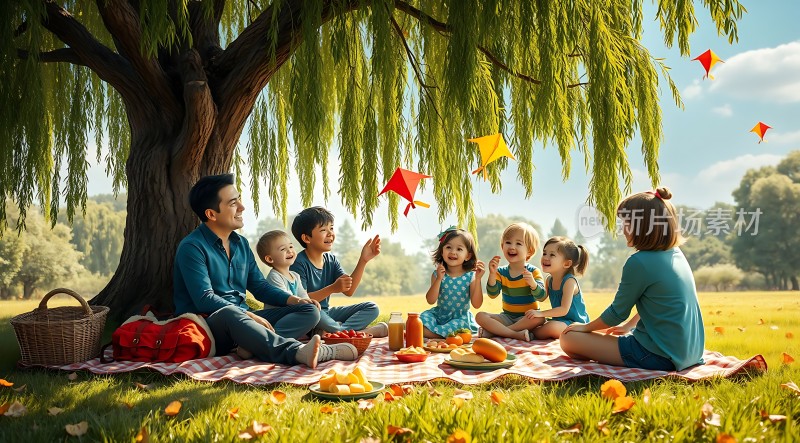 家庭野餐快乐时光
