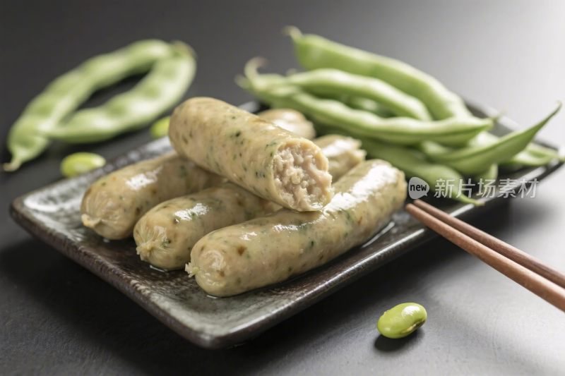 香肠与豆角美食展示