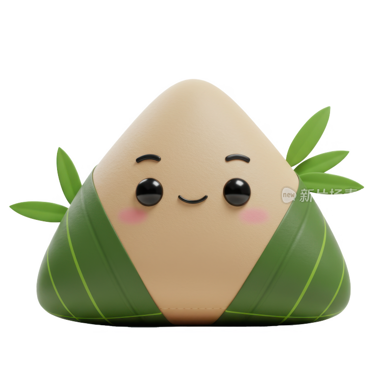 端午节3D卡通粽子元素