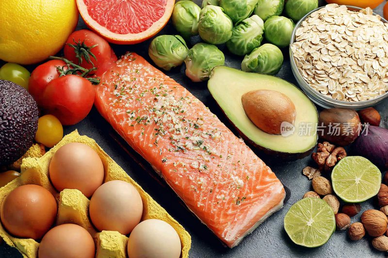 多样健康食材组合展示