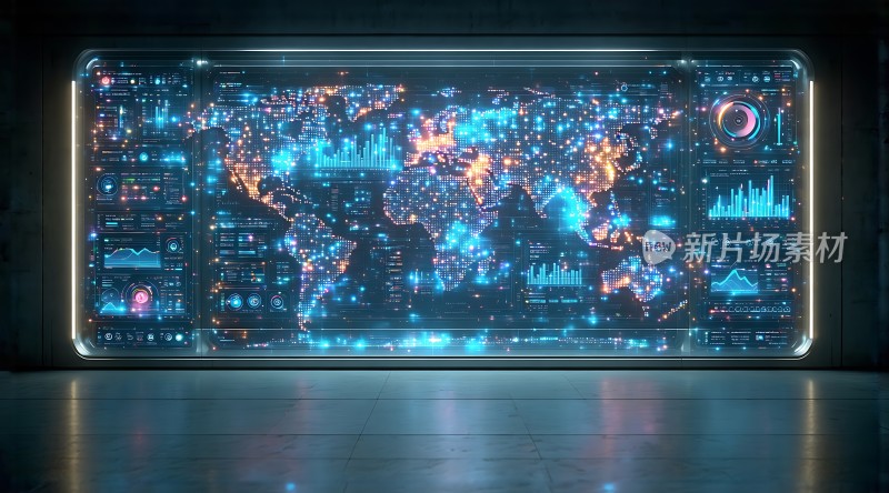 未来科技世界地图展示