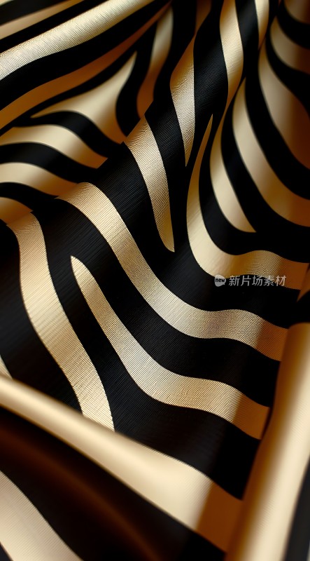 金色条纹布料细节特写
