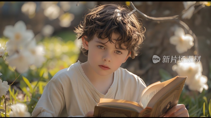 阅读时光书香伴花影