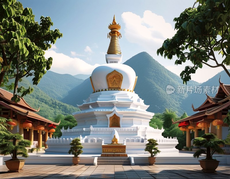 西双版纳般若寺白塔