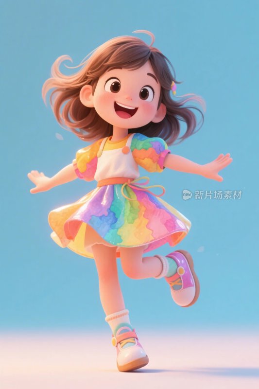 卡通小女孩插画形象