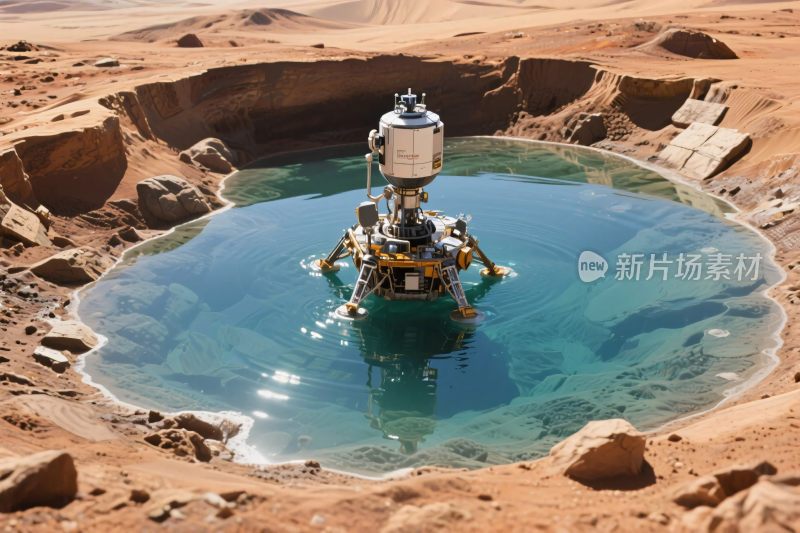 火星探测设备水池场景