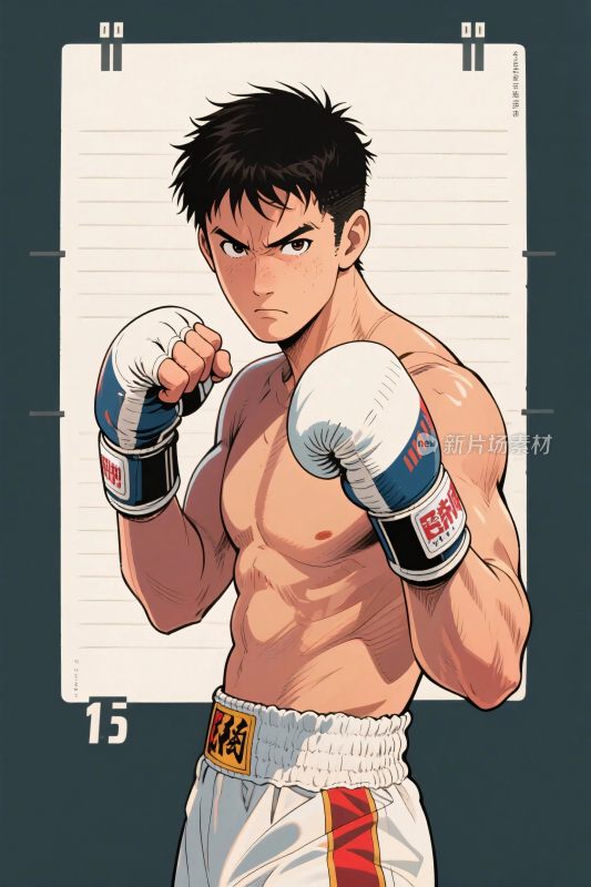 拳击运动员插画