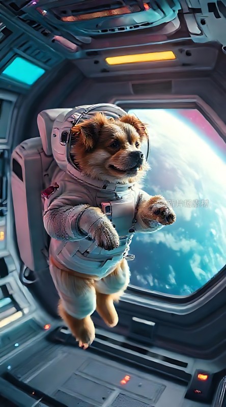 太空遨游的小狗