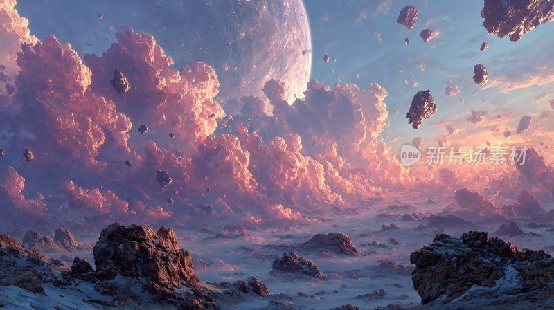 梦幻唯美的宇宙云海景象