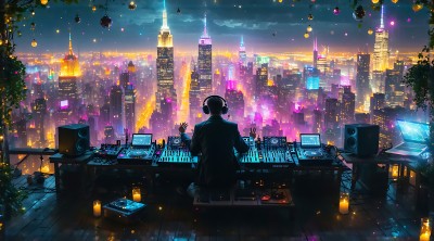 夜幕下的音乐盛宴DJ与繁华都市共舞 夜幕下的音乐盛宴DJ与繁华都市共舞