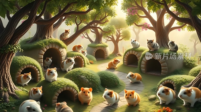 阳光下的萌宠乐园