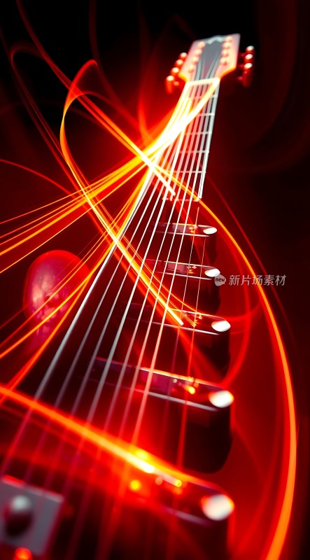 红色吉他弦乐之美