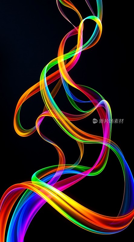 五彩斑斓的光彩线条