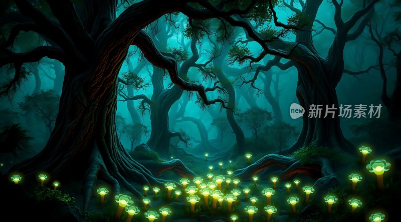 神秘森林夜光奇景