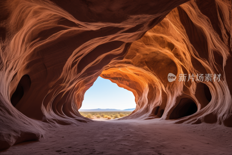 一条天空背景的狭窄隧道的地图视图背景图片