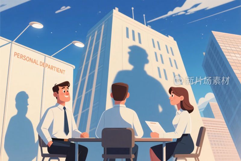 商务会议插画场景