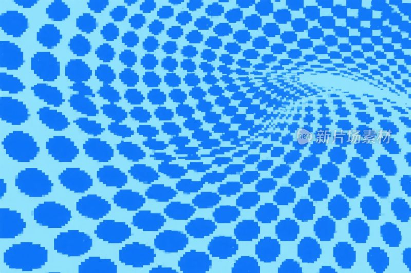 蓝色波点漩涡插画