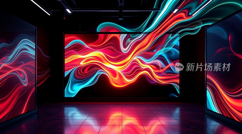 新片场素材炫彩屏幕展示