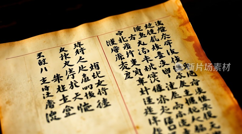 古旧文献手稿展示