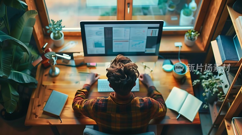 高效办公环境专注工作场景