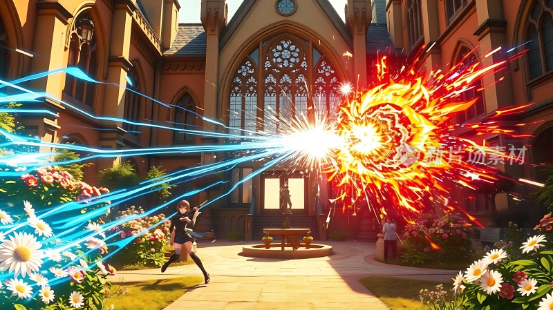 魔法对决火焰与冰霜的碰撞