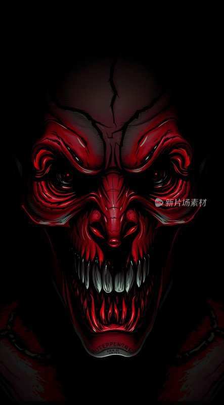 红色恶魔面容